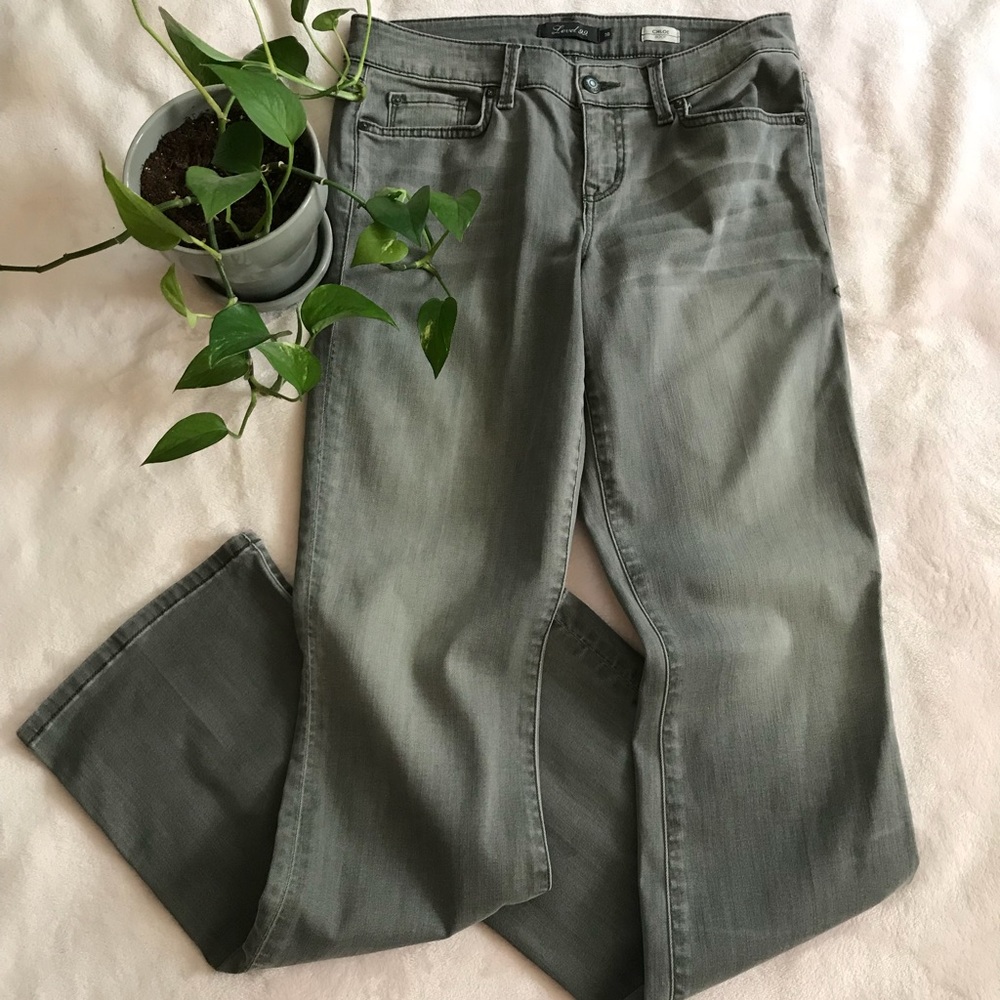 Anthropologie Level 99 Chloe Bootcut Gray Jeans